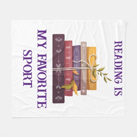 My favorite sport is reading fleece deken (Voorkant (Horizontaal))