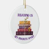 My favorite sport is reading keramisch ornament (Rechts)