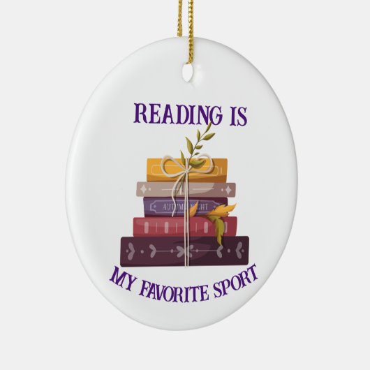 My favorite sport is reading keramisch ornament (Rechts)
