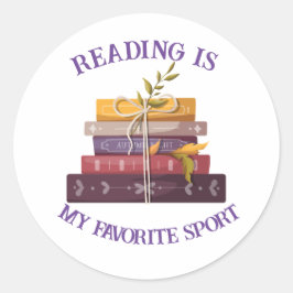 My favorite sport is reading ronde sticker