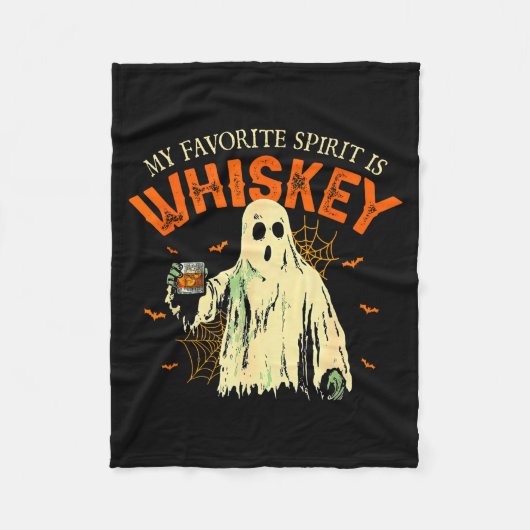 My Favorite Srit Is Whiskey Funny Ghost Halloween  Fleece Deken (Voorkant)