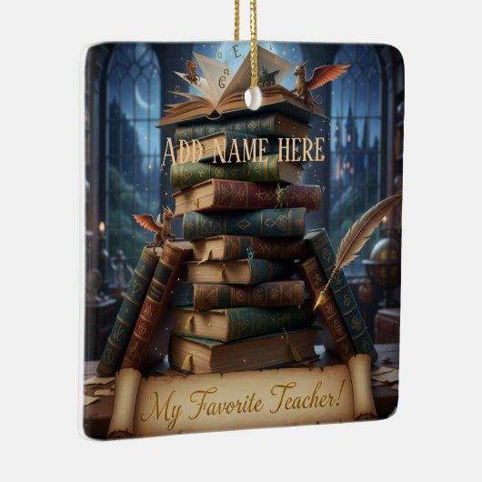 My Favorite Teacher - Personalized Keepsake  Ceram Keramisch Ornament (Rechts)