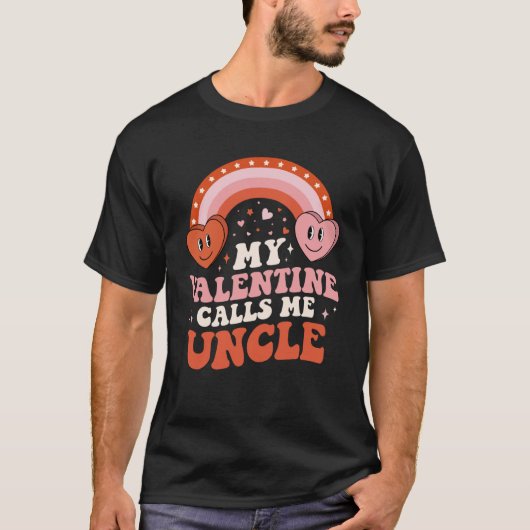 My Favorite Valentine Calls Me Uncle Valentines Da T-shirt (Voorkant)