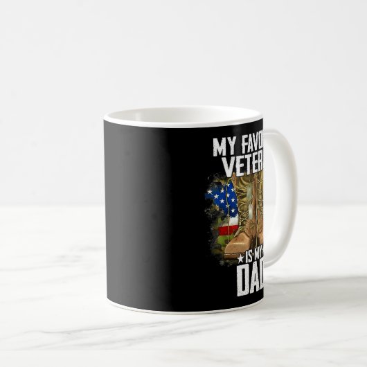 My Favorite Veteran Is My Dad Father Veterans Day  Koffiemok (Voorkant rechts)