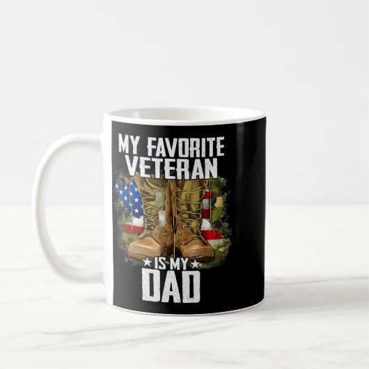 My Favorite Veteran Is My Dad Father Veterans Day Koffiemok (Links)