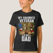 My Favorite Veteran Is My Dad Father Veterans Day  T-shirt (Voorkant)