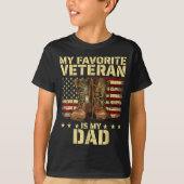 My Favorite Veteran Is My Dad Father Veterans Day  T-shirt (Voorkant)