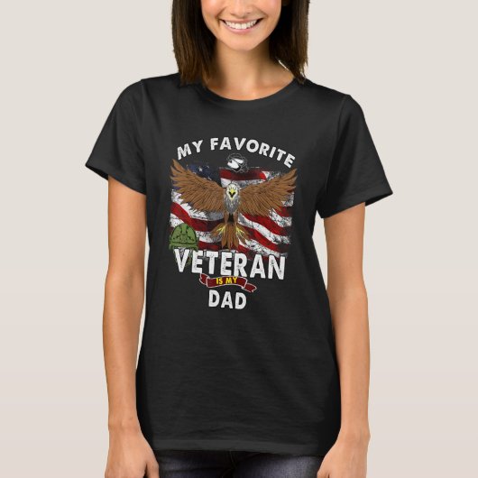 my favorite veteran is my dad t-shirt (Voorkant)