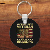 My Favorite Veteran Is My Grandpa Grandfather Vete Sleutelhanger (Voorkant)