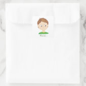 My Feelings Emotiekaart Vierkante Sticker (Tas)