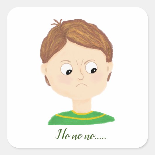 My Feelings Emotiekaart Vierkante Sticker (Voorkant)