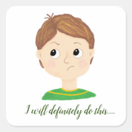 My Feelings Emotiekaart Vierkante Sticker