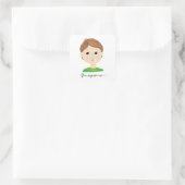 My Feelings Emotiekaart Vierkante Sticker (Tas)