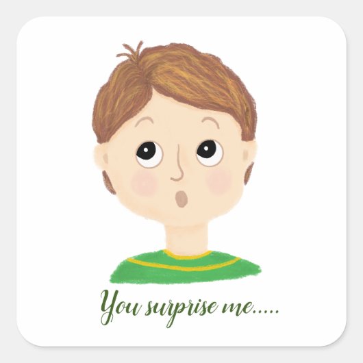 My Feelings Emotiekaart Vierkante Sticker (Voorkant)