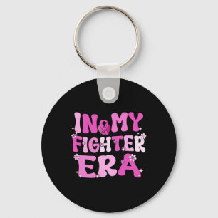 My Fighter Era Groovy Borstkanker Bewustzijn Pink Sleutelhanger