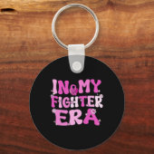 My Fighter Era Groovy Borstkanker Bewustzijn Pink Sleutelhanger (Voorkant)