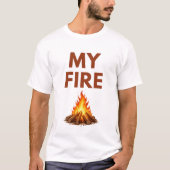 My Fire Minimal Flame Mens T Shirt (Voorkant)