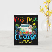My First 2026 Cruise Trip Kids Vacation Matching F Kaart (Gele Bloem)