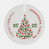 My First apartment keepsake fireplace Whimsical Glas Ornament (Achterkant)