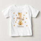 "My First Bee Day" Leuk 1e verjaardag shirt w / na (Voorkant)