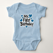 My First Birthday bodysuit  (Voorkant)