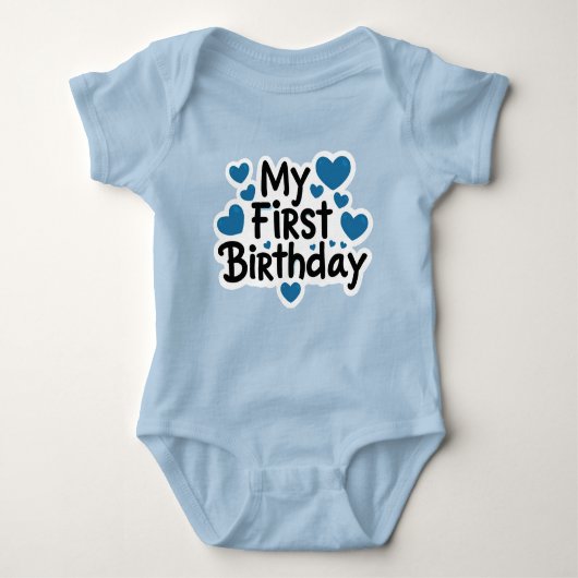 My First Birthday bodysuit  (Voorkant)