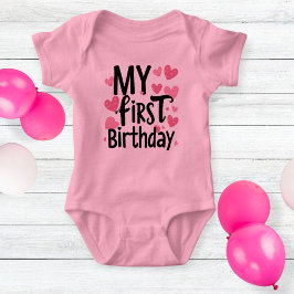 my first birthday bodysuit for newborn