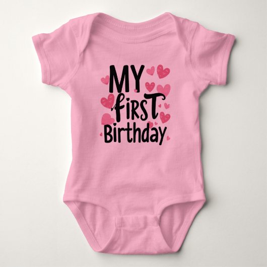 my first birthday bodysuit for newborn (Voorkant)