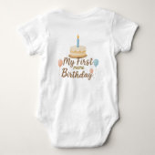 My First Birthday Custom Baby Bodysuit (Achterkant)