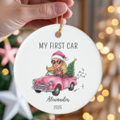 My First Car Personalized Name & Year Keramisch Ornament