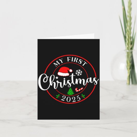 My First Christmas 2025 1st Christmas Family Match Kaart (Voorkant)