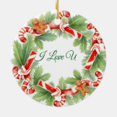 My First Christmas 2025: Personalized Photo  Keramisch Ornament (Achterkant)