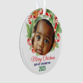 My First Christmas 2025: Personalized Photo Ornament (voorkant)