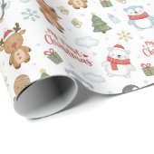 My First Christmas Baby Animals Wrapping Paper Cadeaupapier (Rol Hoek)
