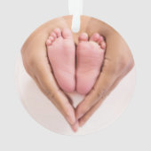 My First Christmas Baby Foto's Script Naam Ornament (achterkant)