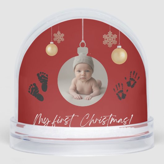 My First Christmas Baby Photo Snow Globe Sneeuwbol (Voorkant)