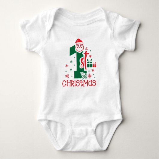 🎅 My First Christmas Baby Romper (Voorkant)