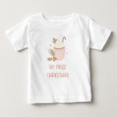 My First Christmas Baby T-Shirt Girl Outfit​ (Voorkant)