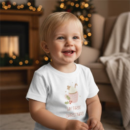 My First Christmas Baby T-Shirt Girl Outfit​