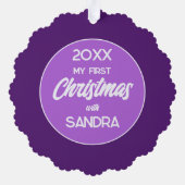 My First Christmas Cat Ornament (Achterkant)