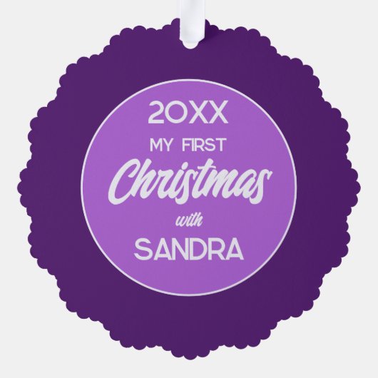 My First Christmas Cat Ornament Kaart (Achterkant)