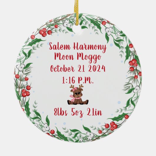 My First Christmas Ceramic Ornament (Achterkant)