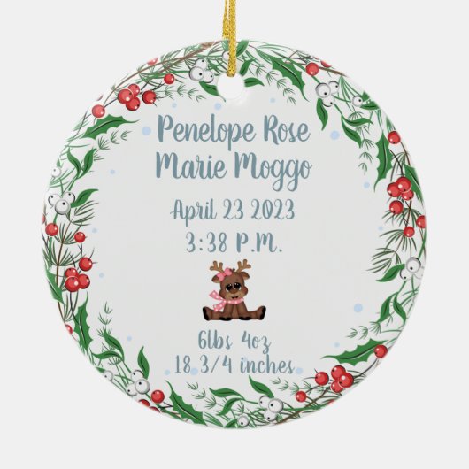 My First Christmas Ceramic Ornament (Achterkant)