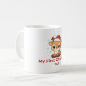 My First Christmas Cute Baby Holiday Mug Koffiemok (Voorkant links)