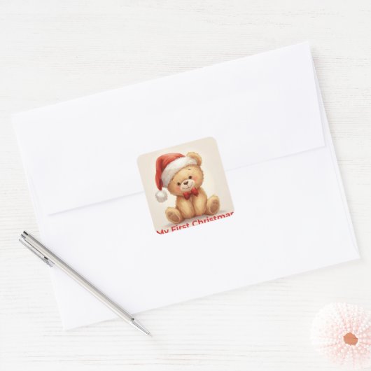 My First Christmas Cute Baby Holiday Sticker (Envelop)