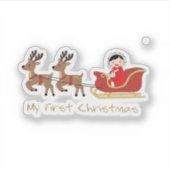My First Christmas – Cute Baby Sticker (Voorkant)