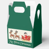 My First Christmas Favor Box– Cute Baby & Reindeer Bedankdoosjes (Open)