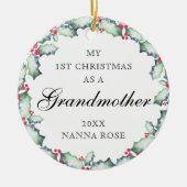 My First Christmas-Grandmother, Photo Keepsake Keramisch Ornament (Voorkant)