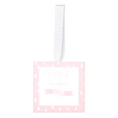 MY FIRST CHRISTMAS PINK PHOTO Cube Ornament (Voorkant)