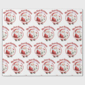 My First Christmas Santa Claus Gift Wrapping Paper Cadeaupapier (Vlak)